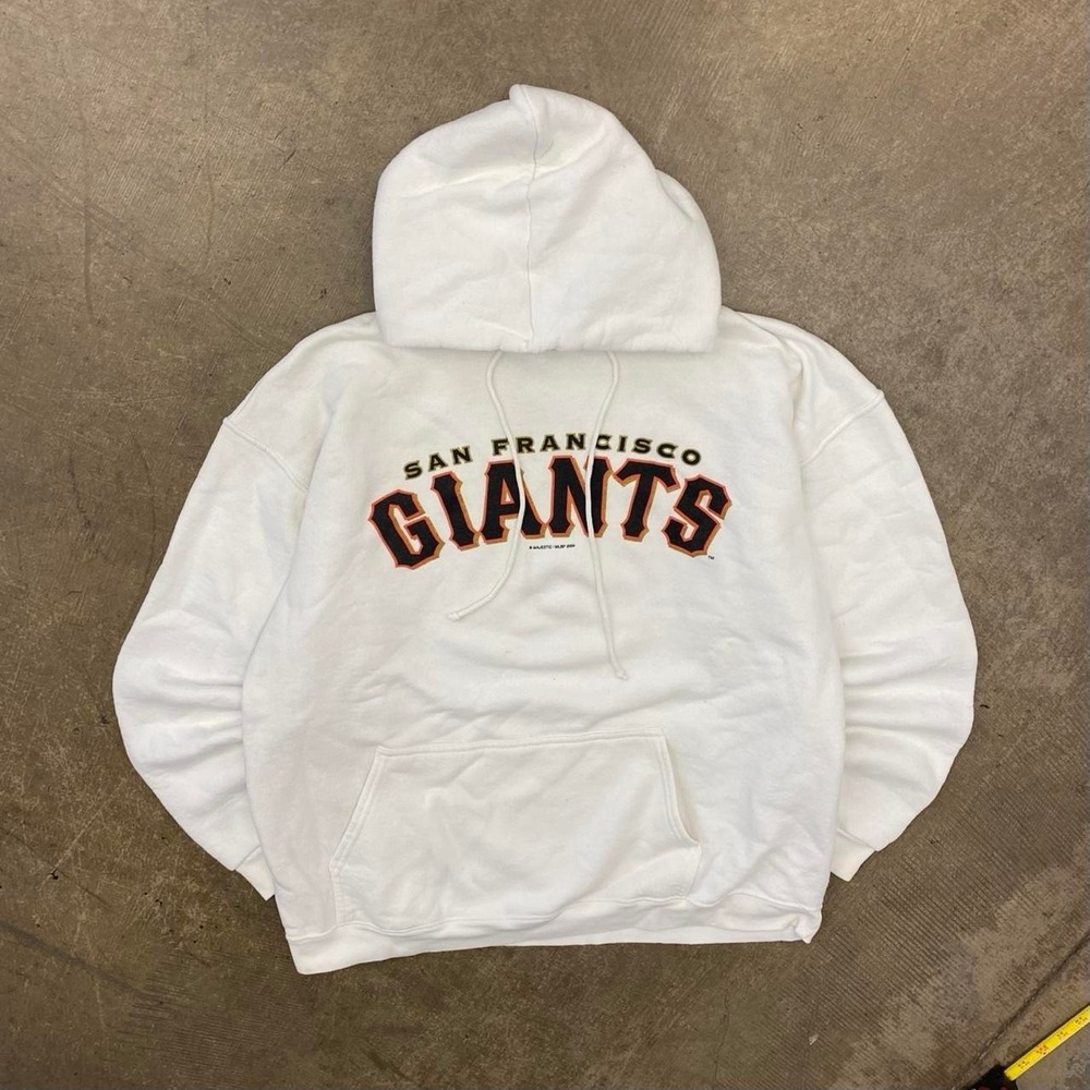 Vintage San Francisco Giants MLB Baseball Y2K Spellout Hoodie Size Large